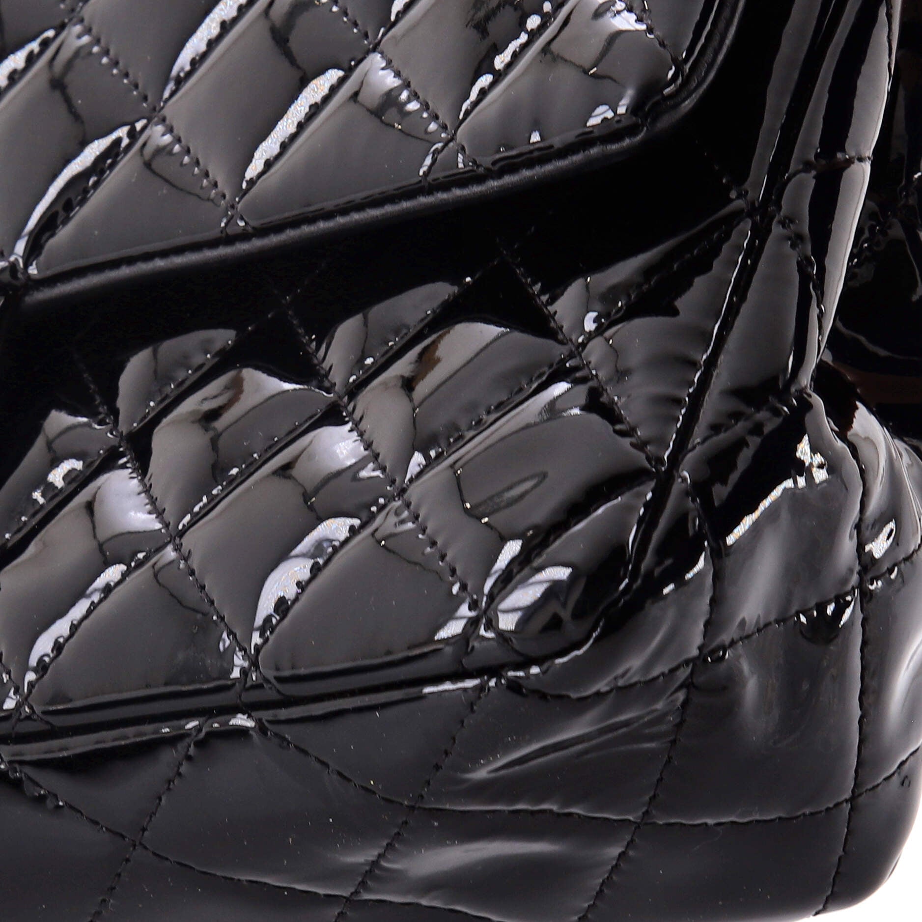 Classic Double Flap Bag Quilted Patent Medium
