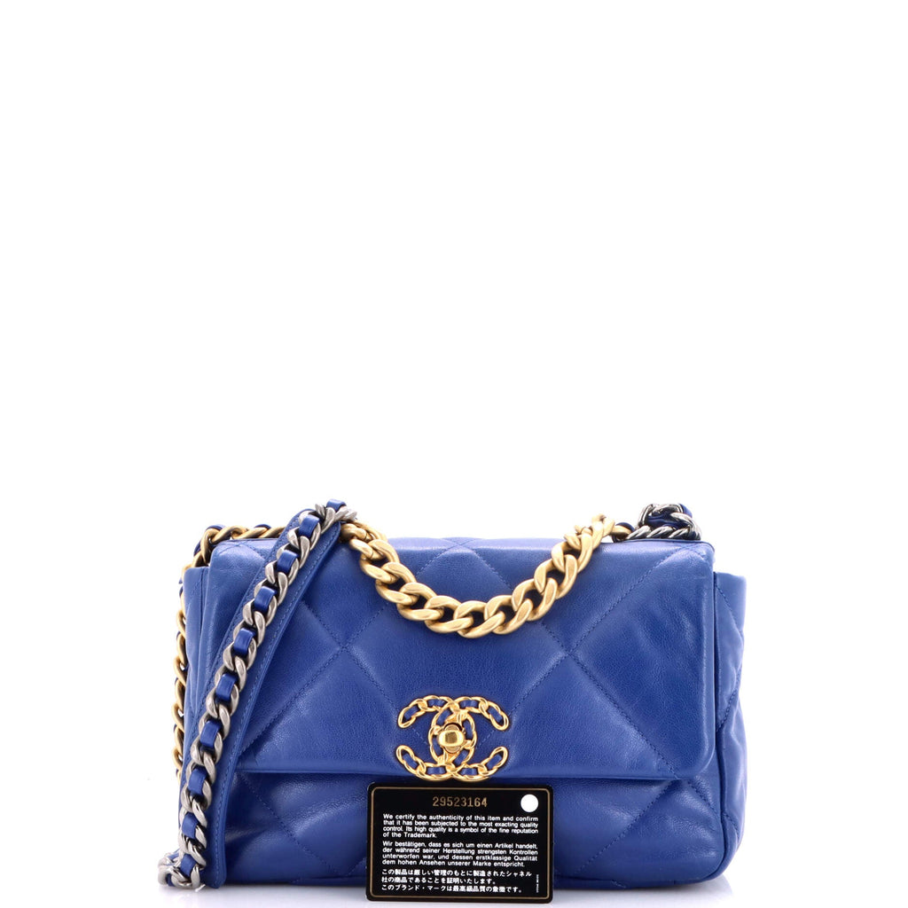 19 Flap Bag Quilted Leather Medium