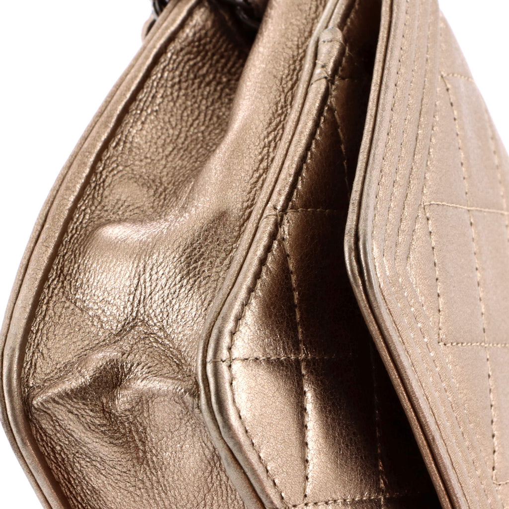 Boy Wallet on Chain Quilted Metallic Calfskin