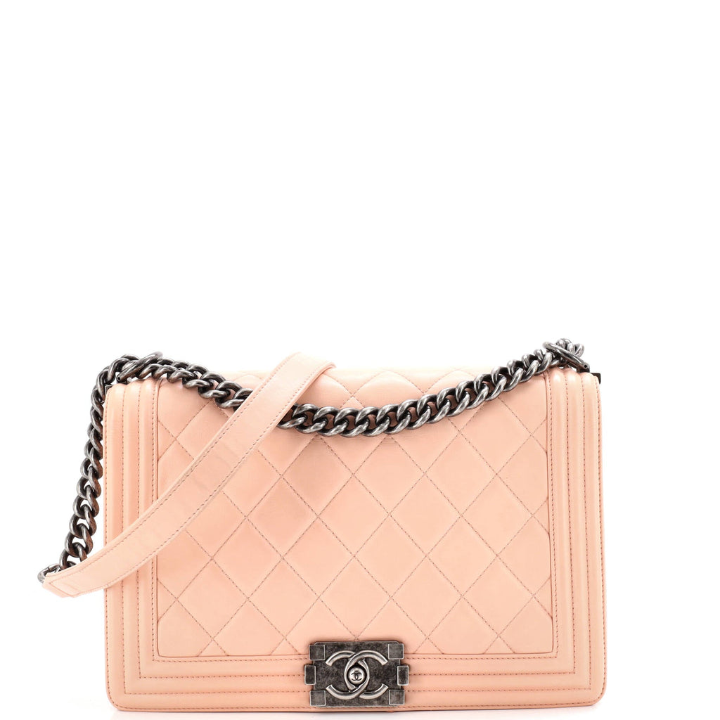 Boy Flap Bag Quilted Lambskin Old Medium