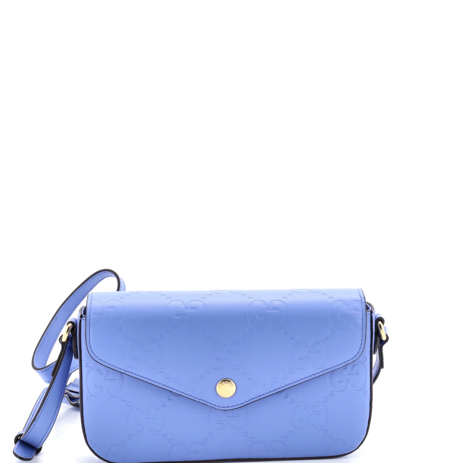 Envelope Flap Crossbody Bag Jumbo GG Embossed Leather Super Mini