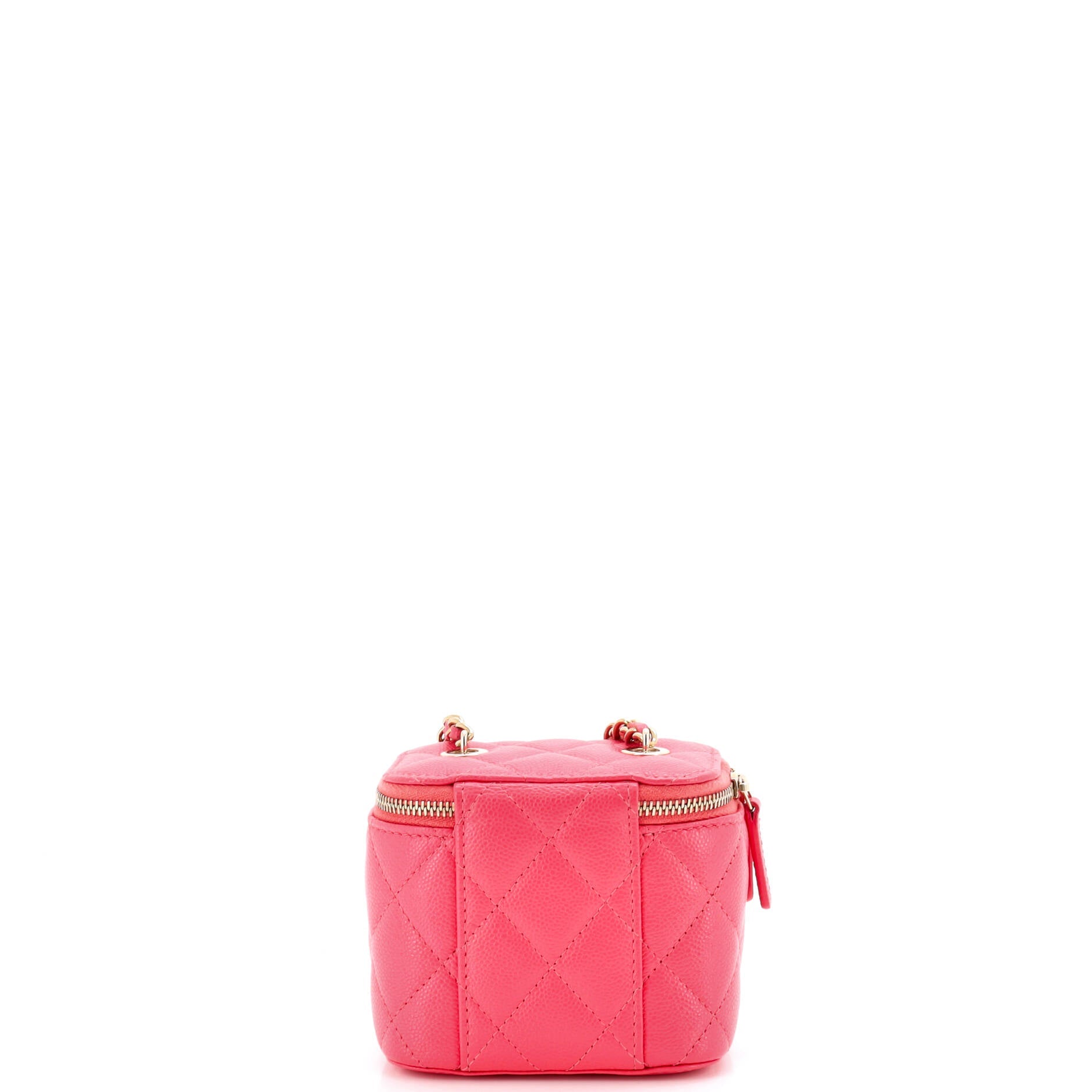 Classic Vanity Case with Chain Quilted Caviar Mini