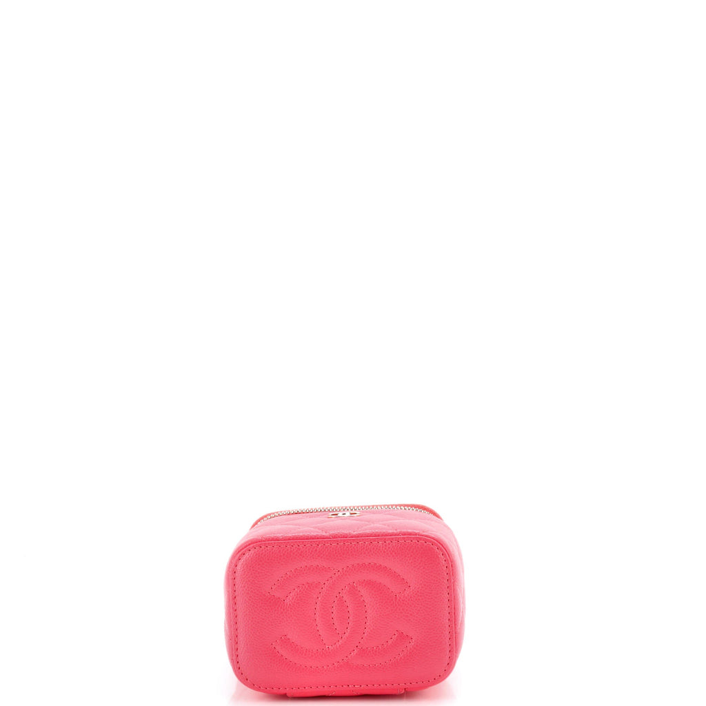 Classic Vanity Case with Chain Quilted Caviar Mini
