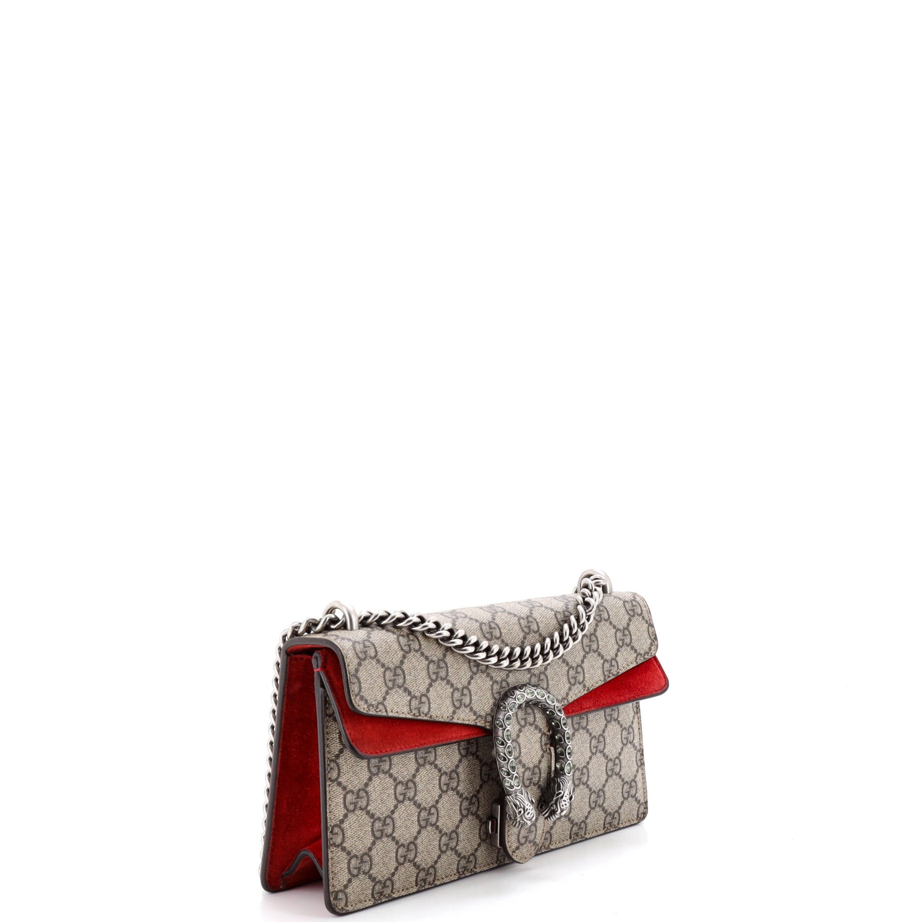 Dionysus Bag GG Coated Canvas with Crystal Embellished Metal Small