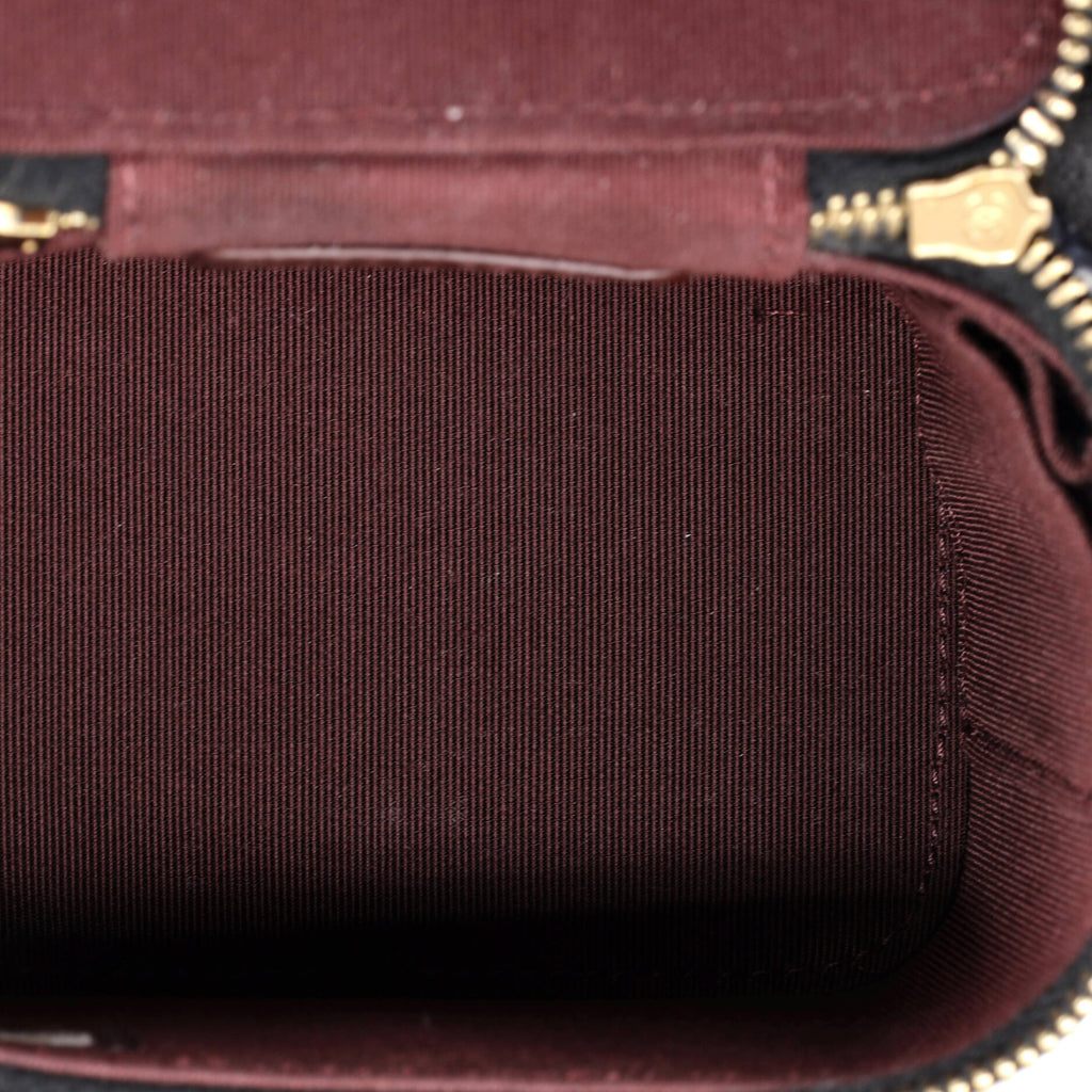 Classic Vanity Case with Chain Quilted Caviar Mini