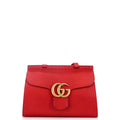 GG Marmont Top Handle Bag Leather Small