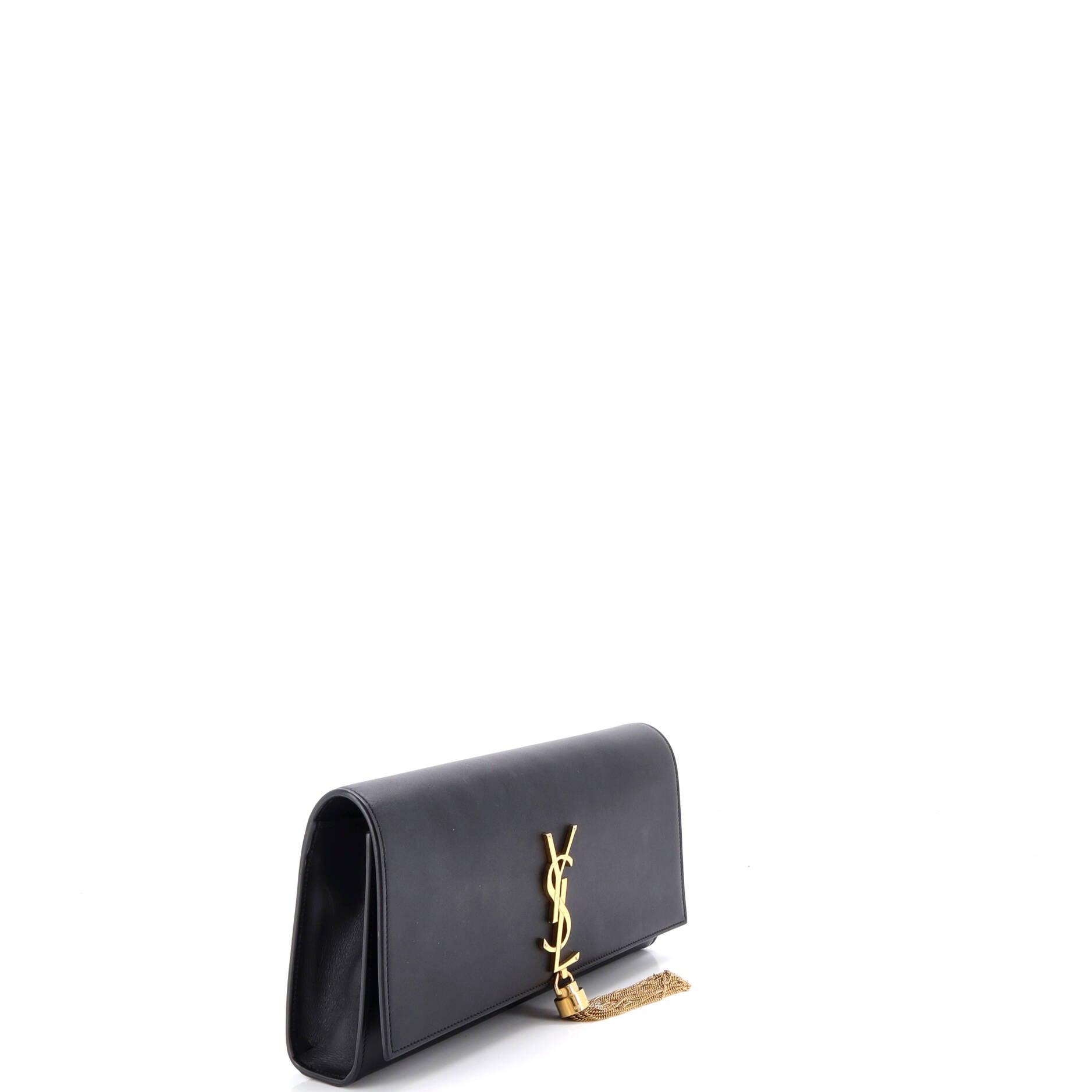 Classic Monogram Tassel Clutch Leather Long