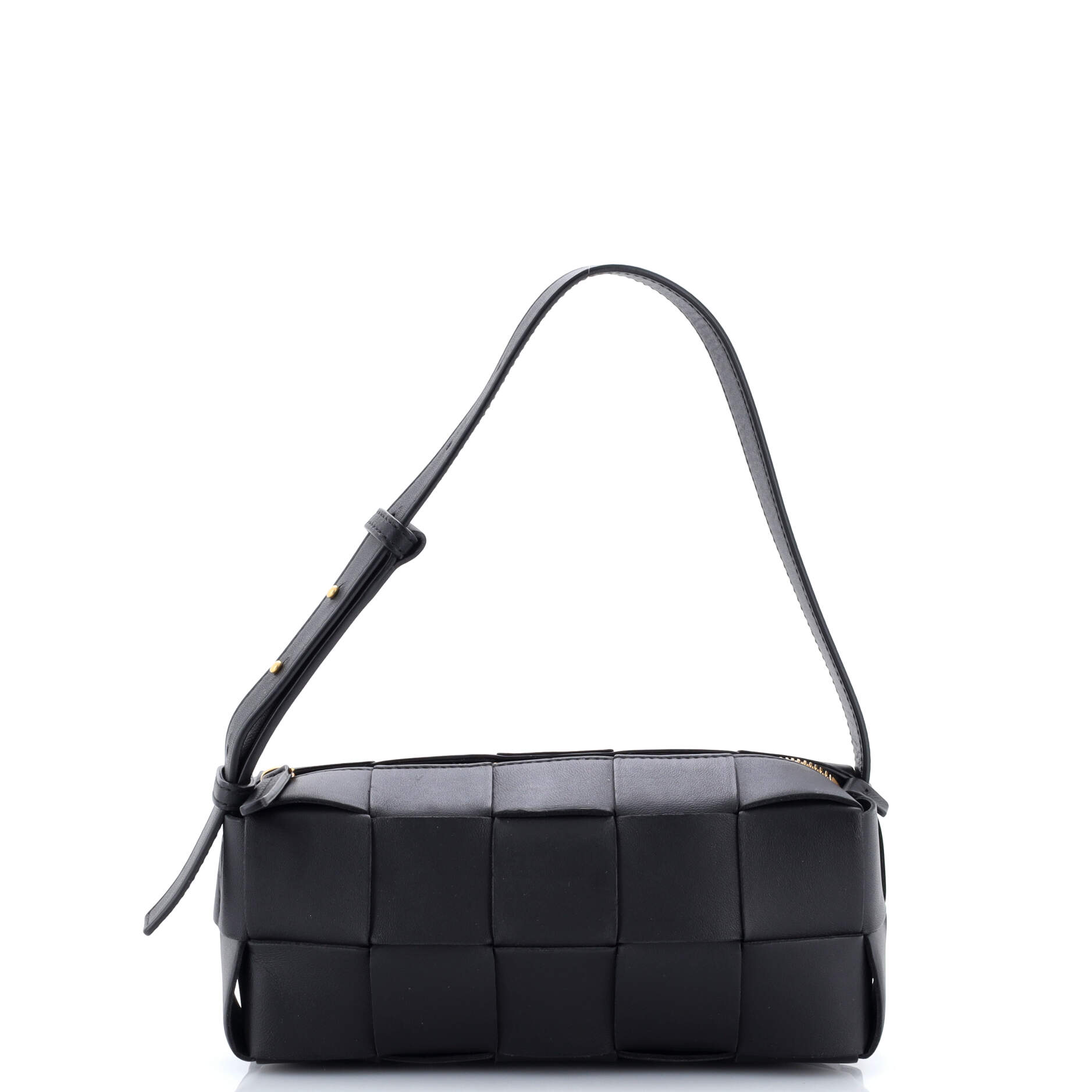 Brick Cassette Shoulder Bag Maxi Intrecciato Leather Small