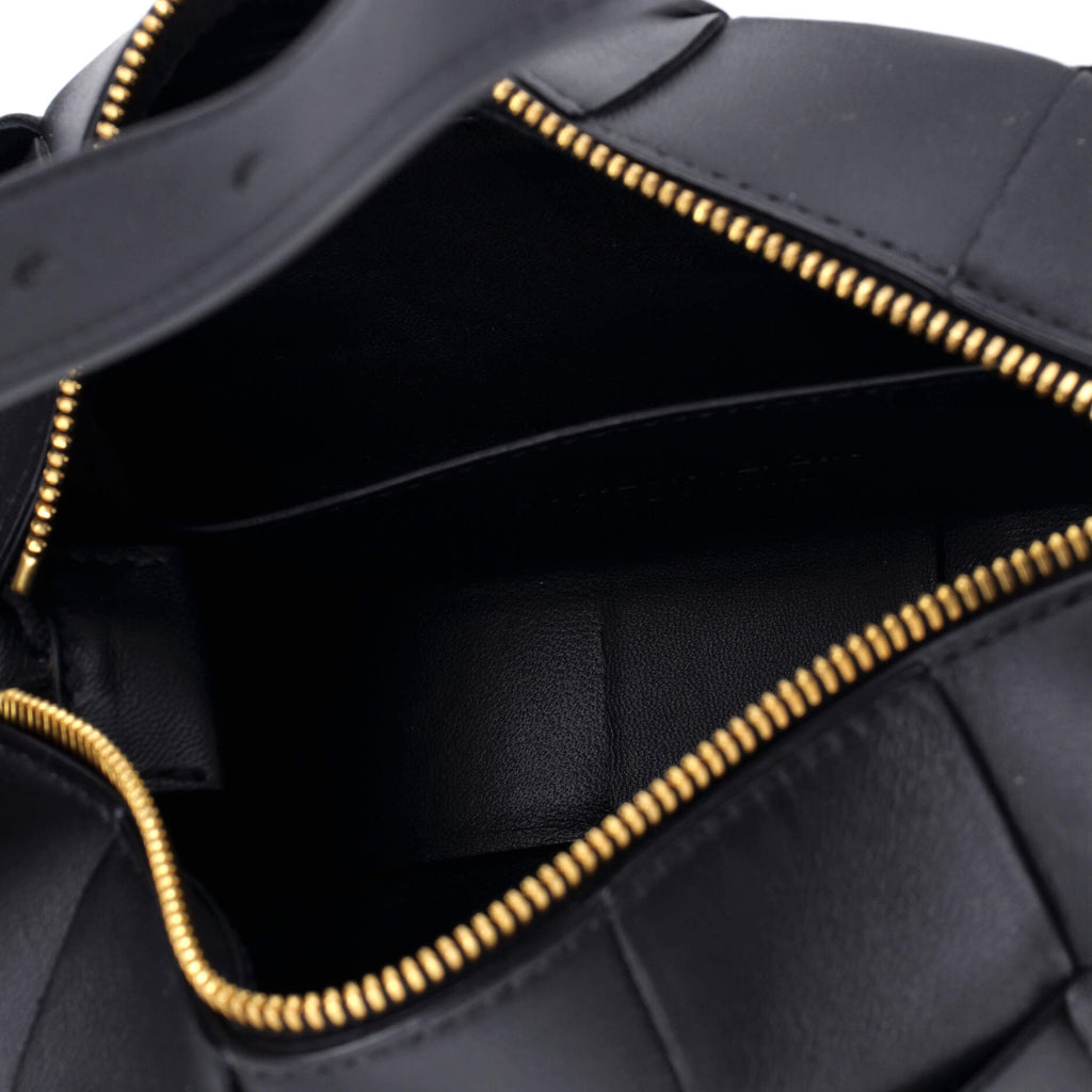 Brick Cassette Shoulder Bag Maxi Intrecciato Leather Small