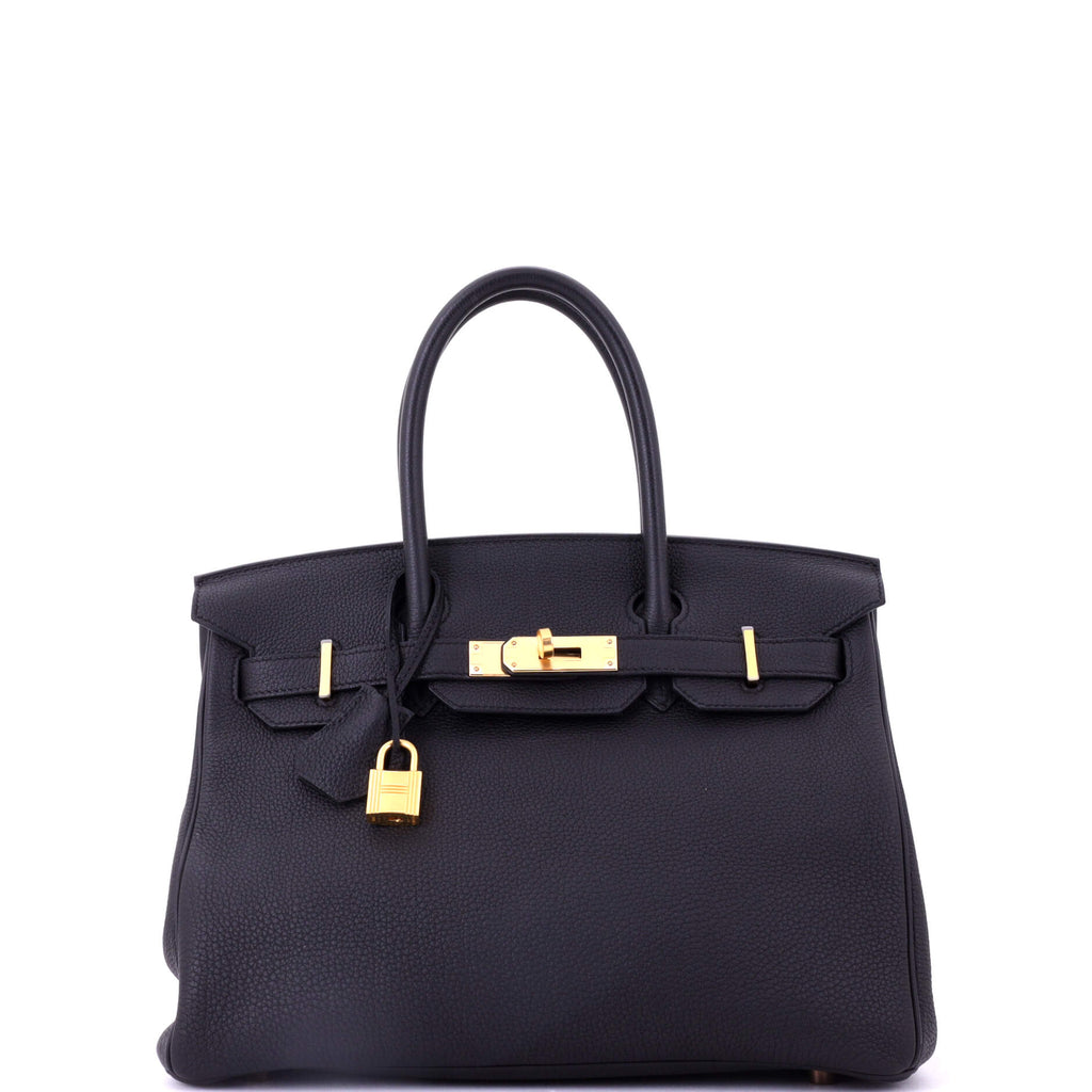 Birkin Handbag Noir Togo with Rose Gold Hardware 30