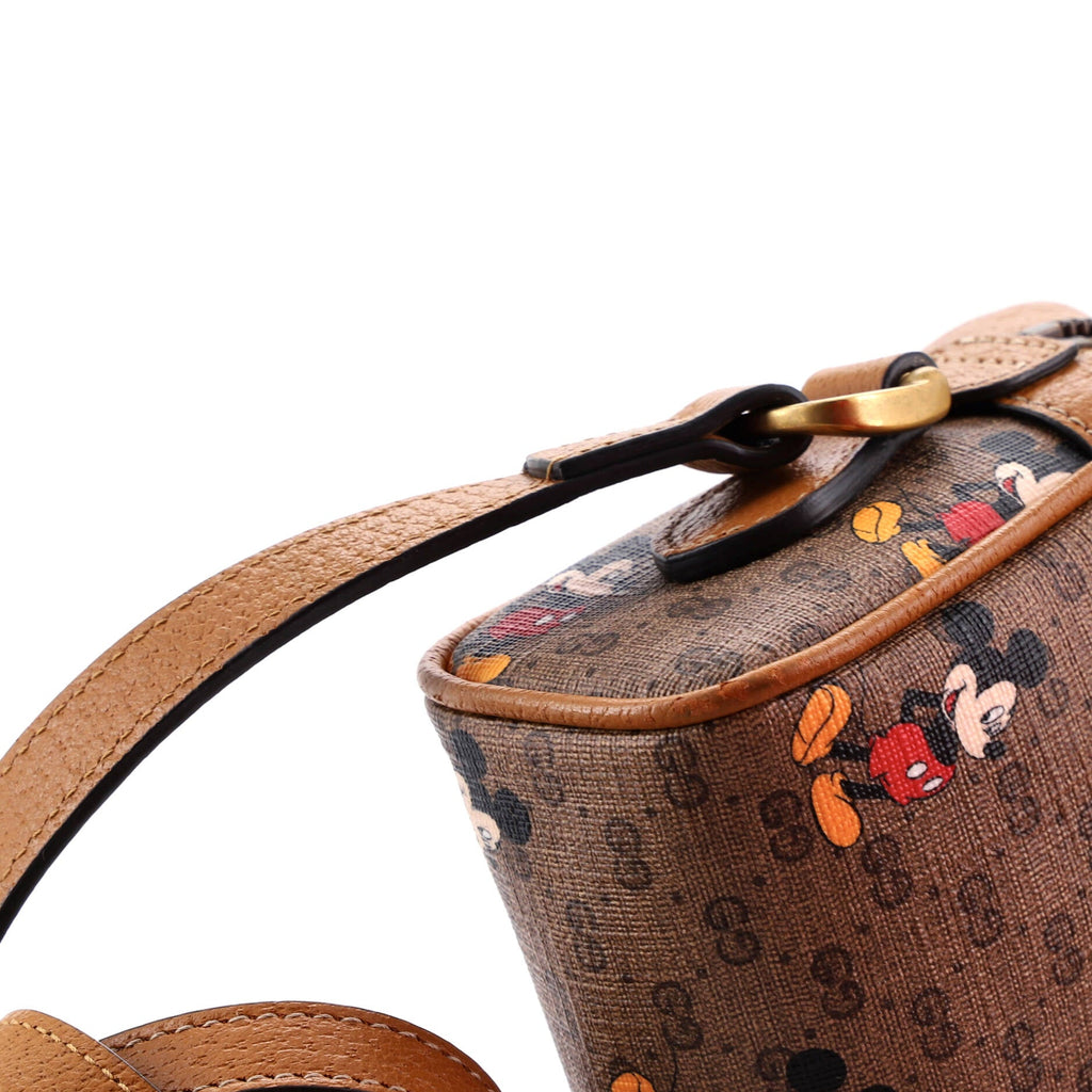Disney Mickey Mouse Shoulder Bag Printed Mini GG Coated Canvas Mini