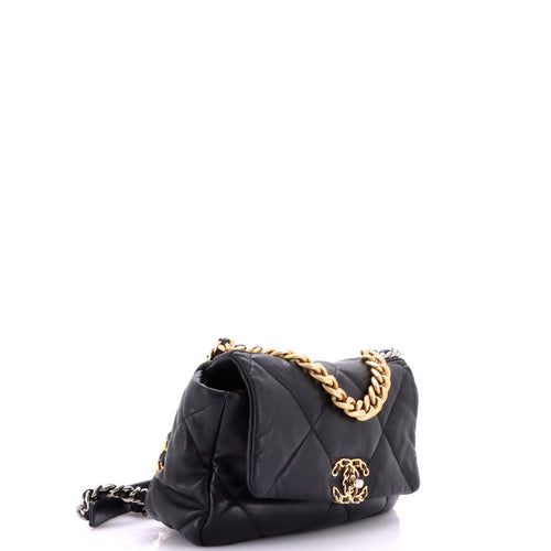 19 Flap Bag Quilted Leather Medium