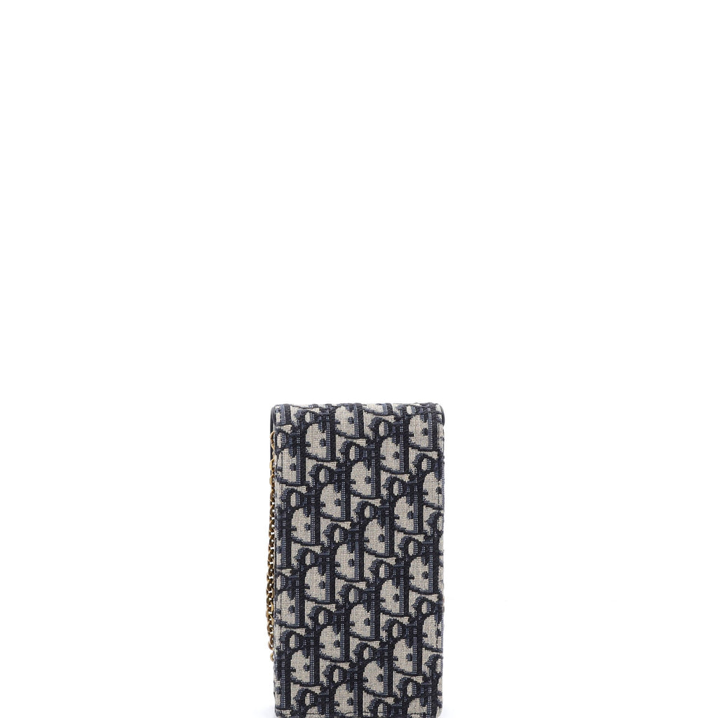 Vertical Saddle Chain Pouch Oblique Canvas