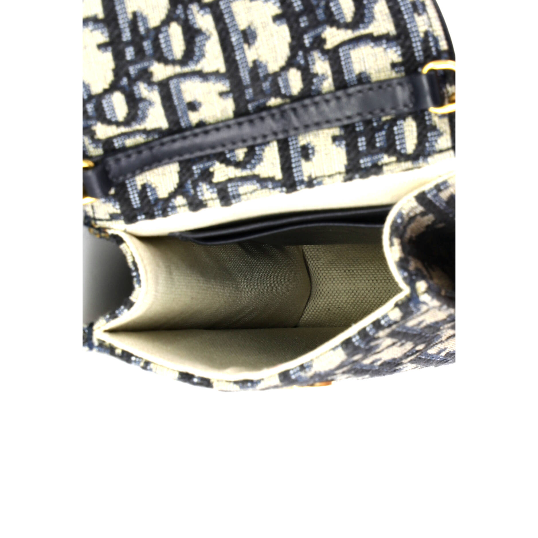 Vertical Saddle Chain Pouch Oblique Canvas