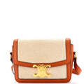 Triomphe Shoulder Bag Canvas with Leather Teen
