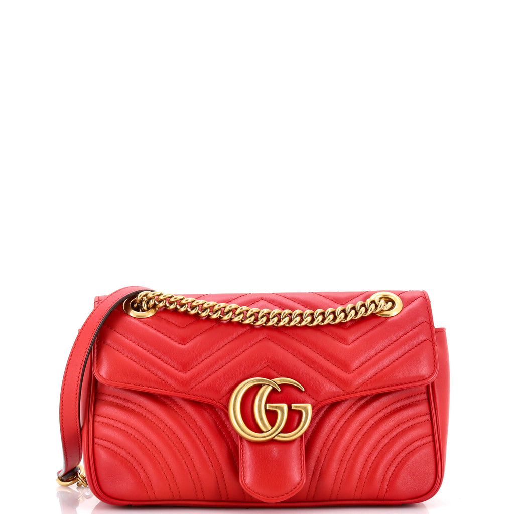 GG Marmont Flap Bag Matelasse Leather Small