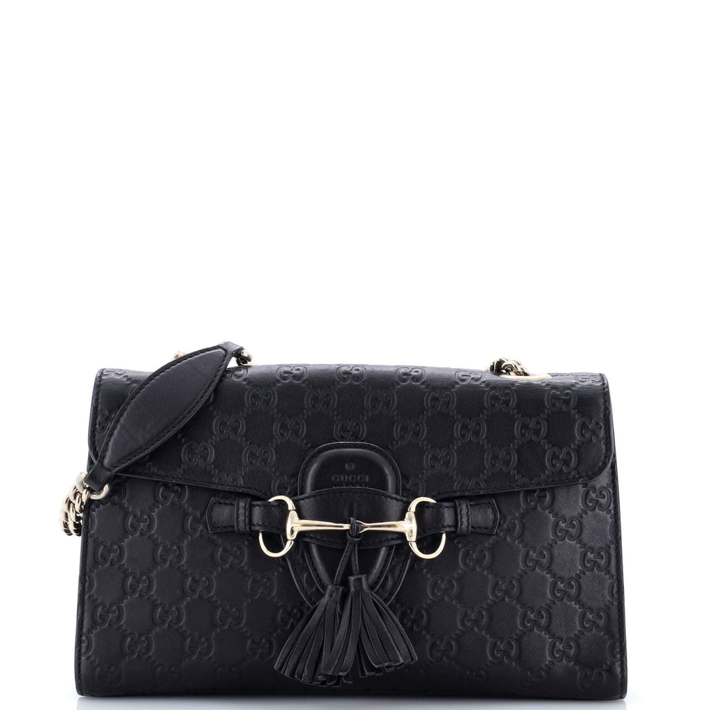 Emily Chain Flap Bag Guccissima Leather Medium