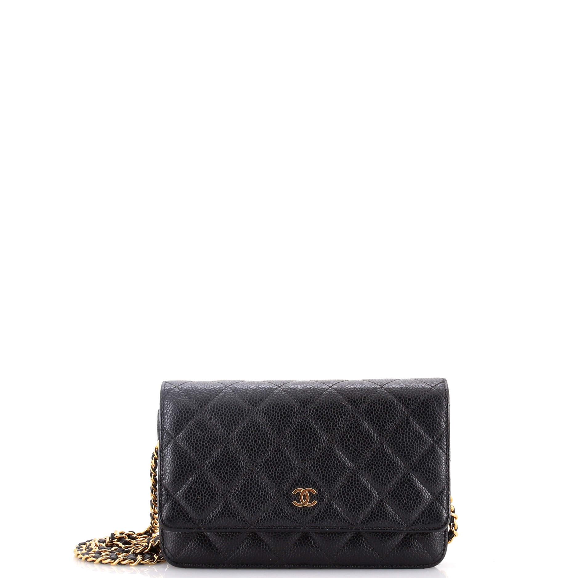 Wallet on Chain Quilted Caviar