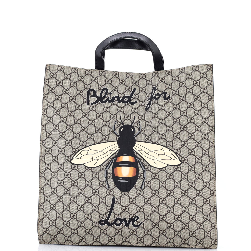 Convertible Soft Open Tote Printed GG Coated Canvas Tall