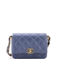 19 Braided Strap Flap Bag Quilted Aged Calfskin Small