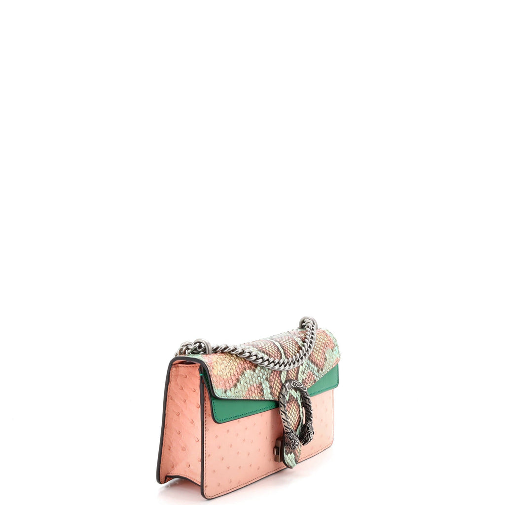 Dionysus Bag Python with Ostrich and Leather Small