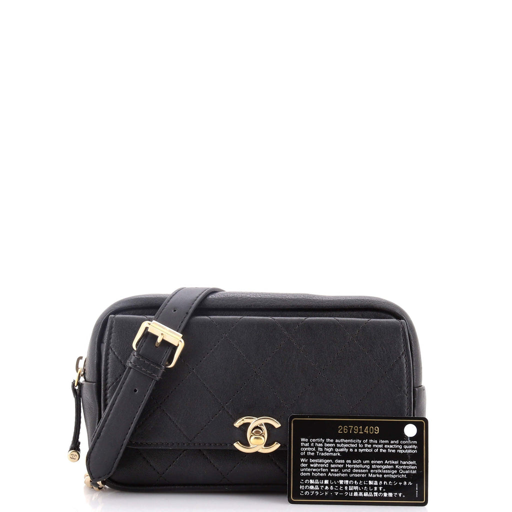 Casual Trip Waist Bag Quilted Goatskin