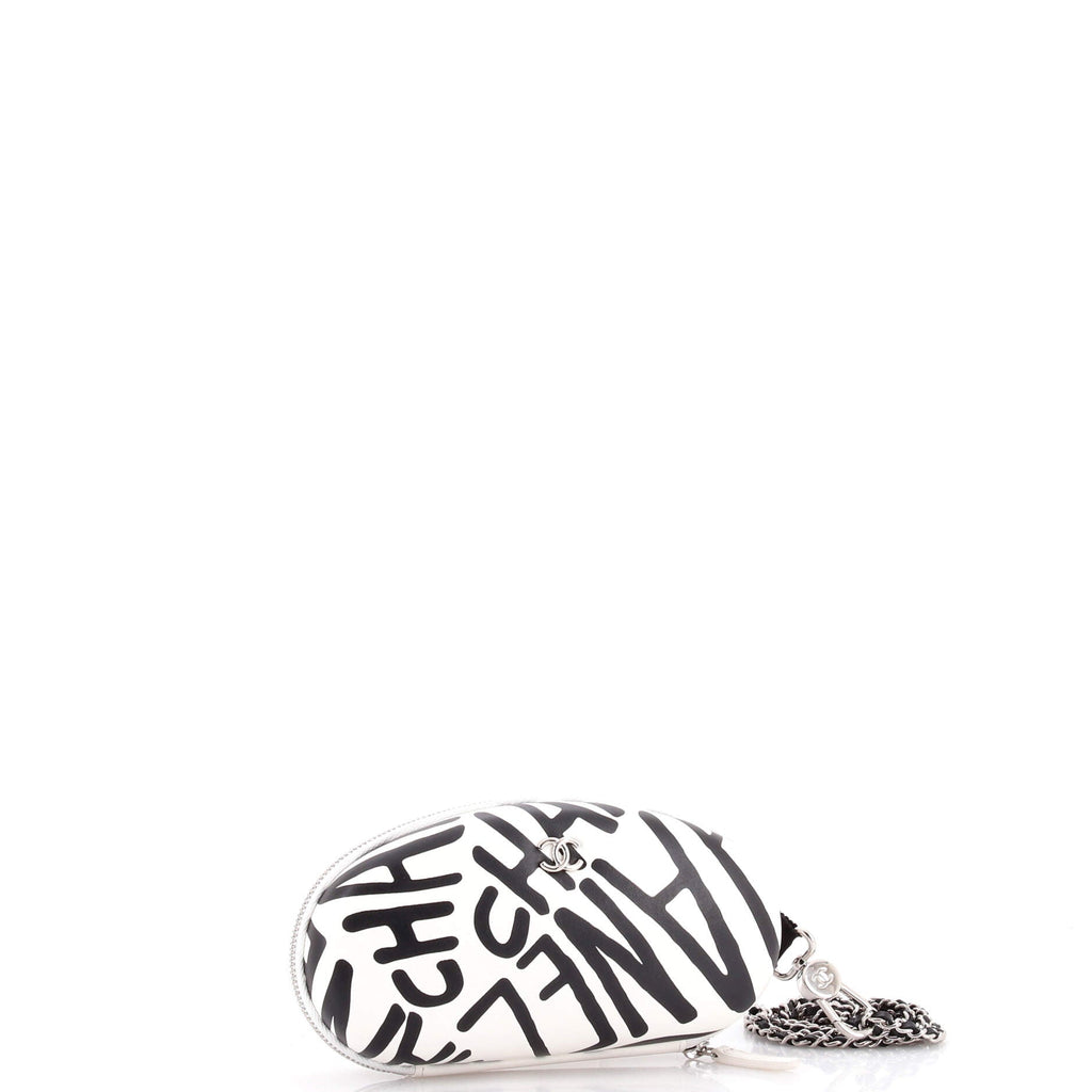 Coco Neige Zip Around Sunglasses Case with Chain Printed Leather