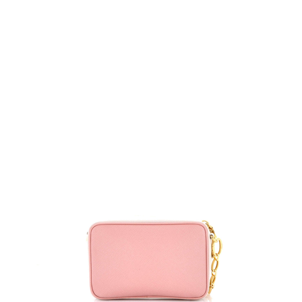 Chain Camera Bag Saffiano Leather Small