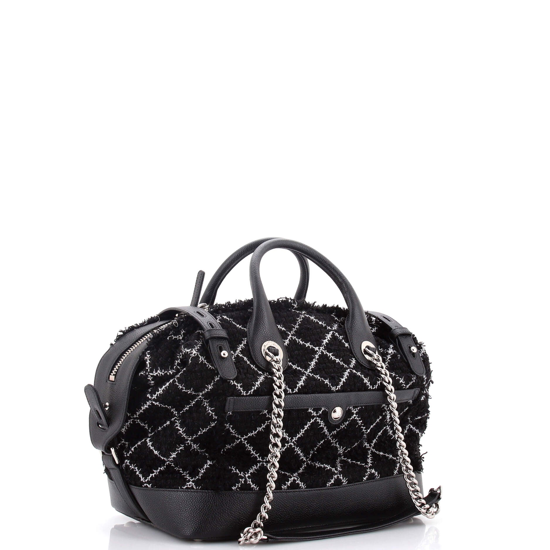 Crest Trip Bowling Bag Tweed and Caviar Medium