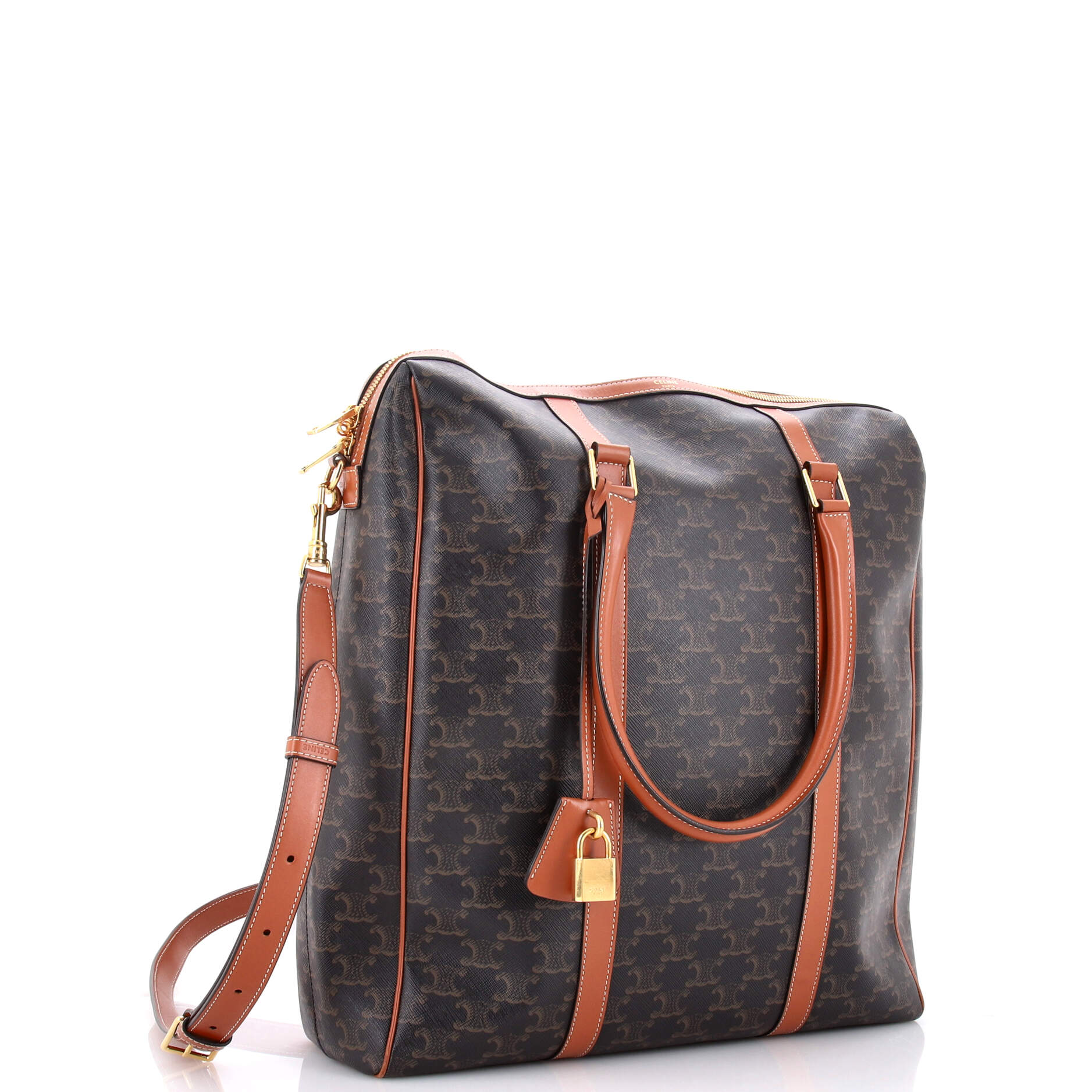 Boston Bag Triomphe Coated Canvas Vertical