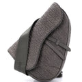 x Denim Tears Saddle Crossbody Bag Oblique Suede with Shearling