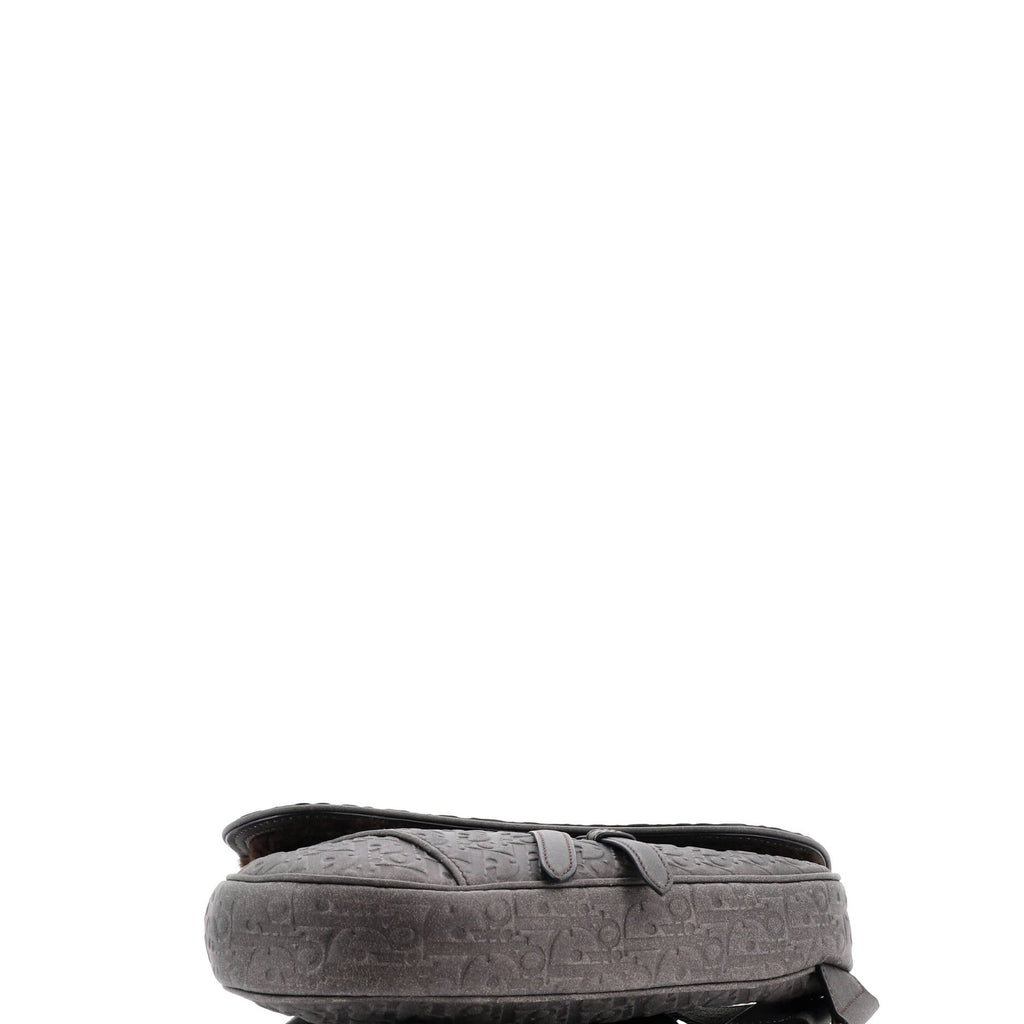 x Denim Tears Saddle Crossbody Bag Oblique Suede with Shearling