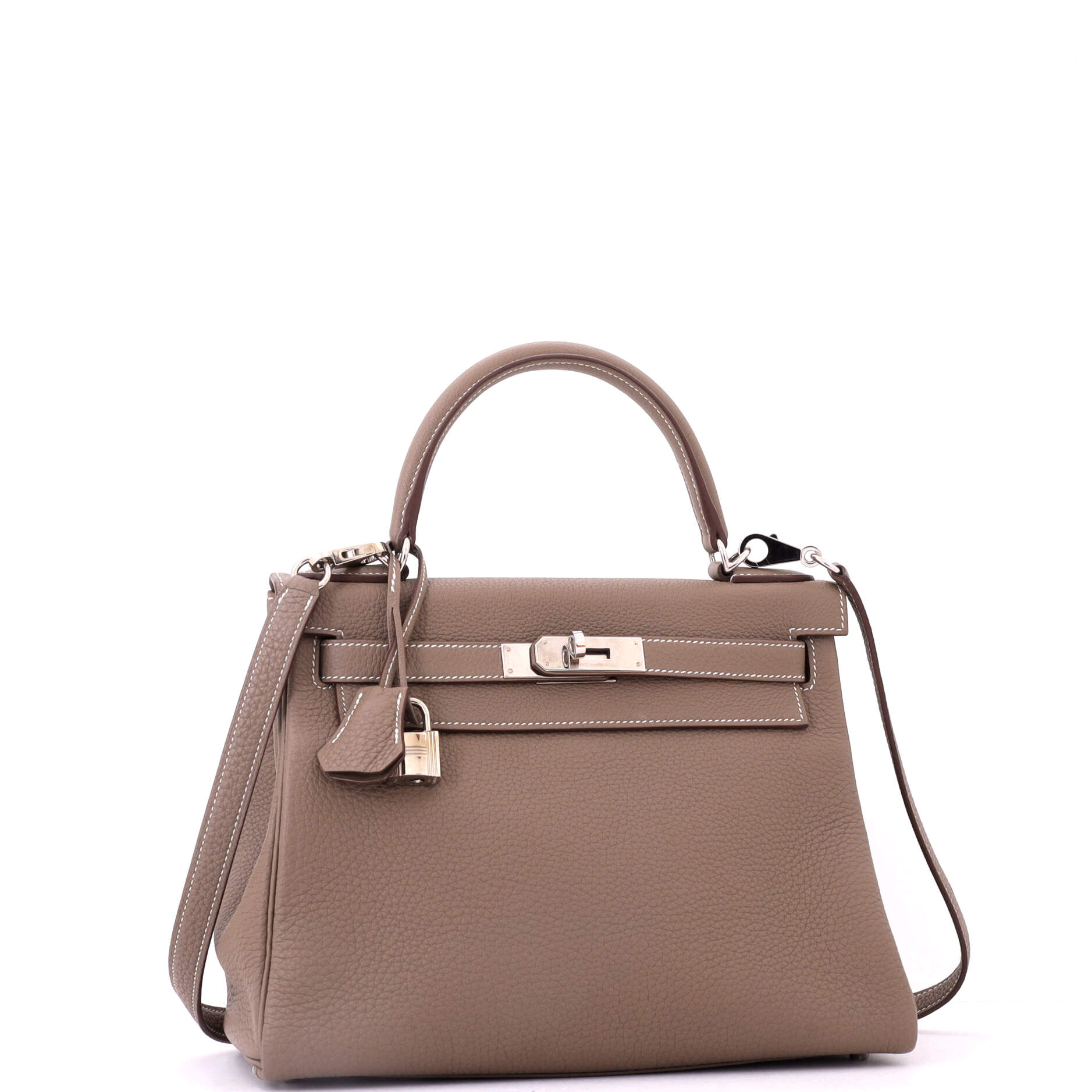 Kelly Handbag Grey Togo with Palladium Hardware 28