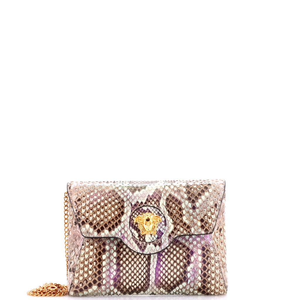 La Medusa Chain Clutch Python Mini