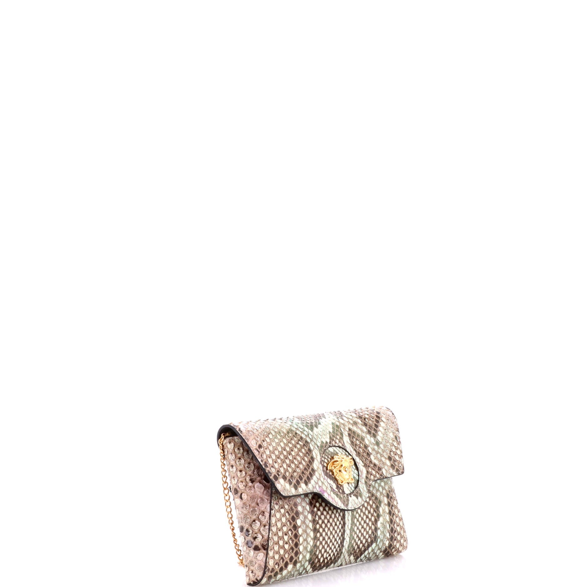 La Medusa Chain Clutch Python Mini