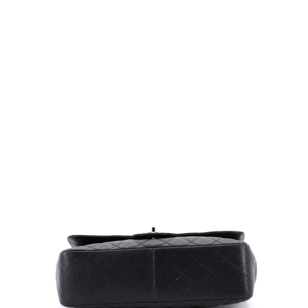 Classic Single Flap Bag Quilted Caviar Jumbo