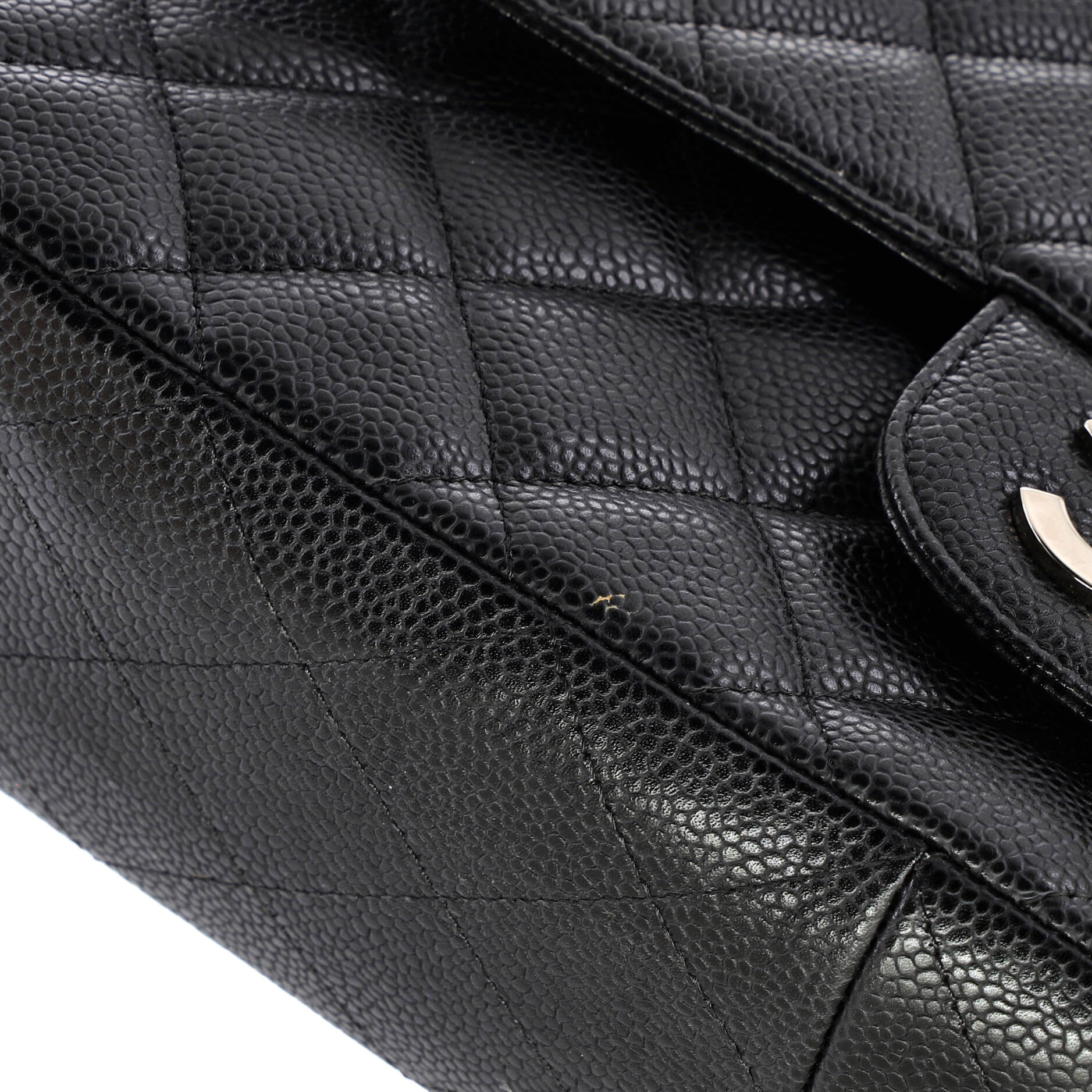 Classic Single Flap Bag Quilted Caviar Jumbo