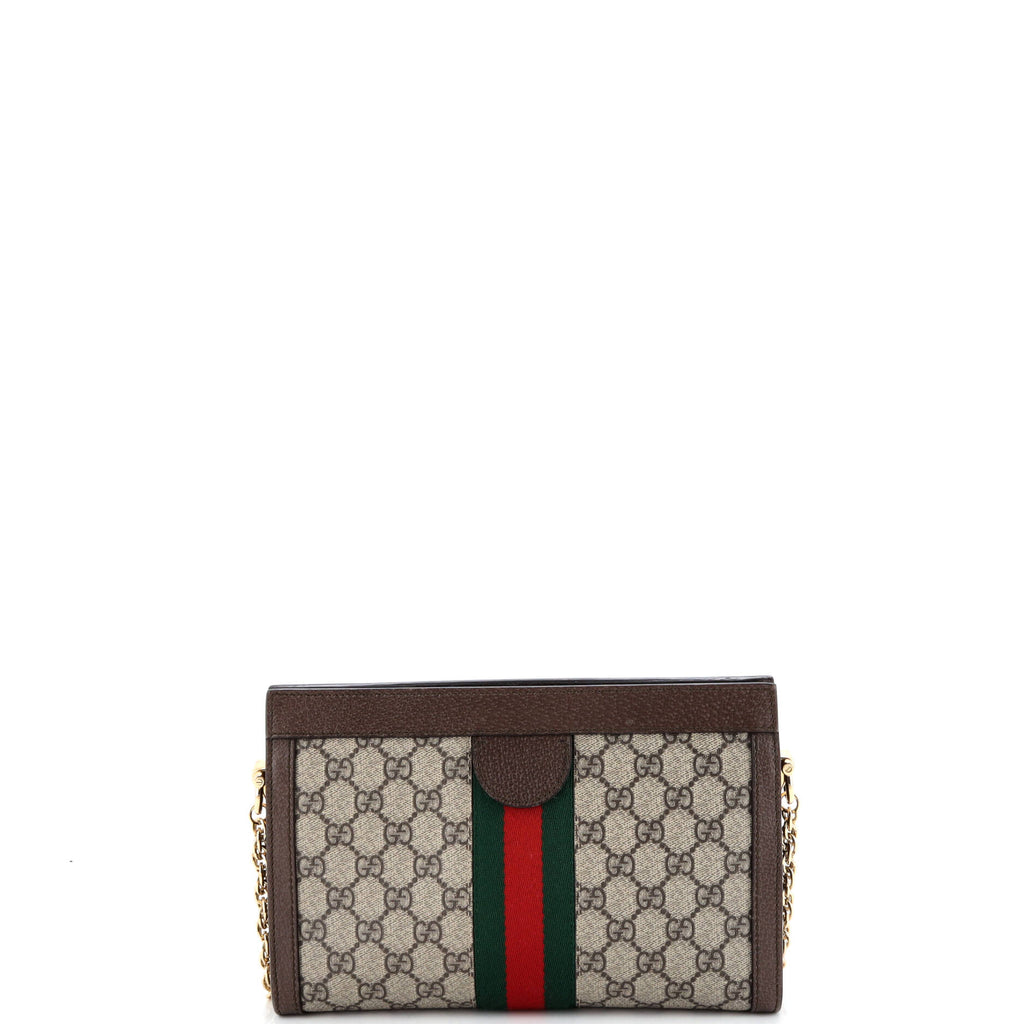 Ophidia Chain Shoulder Bag GG Coated Canvas Small