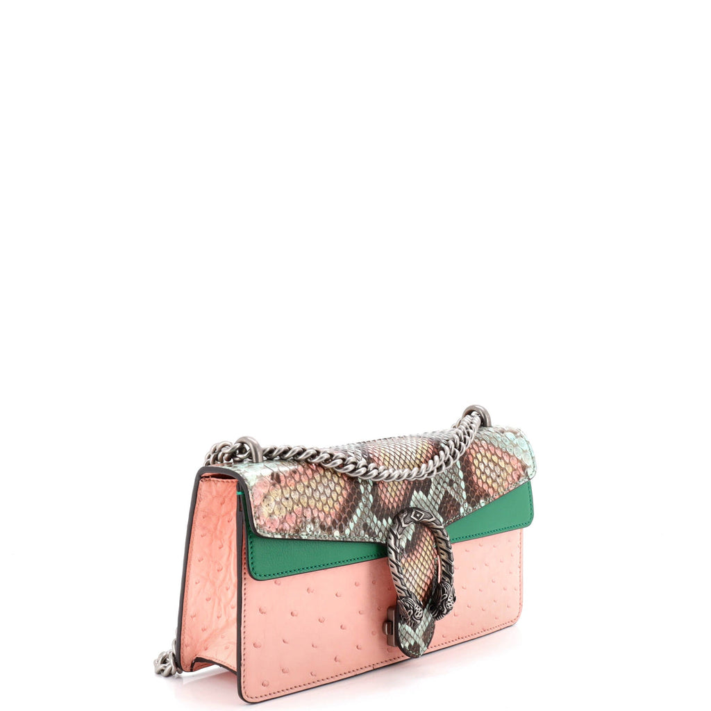 Dionysus Bag Python with Ostrich and Leather Small
