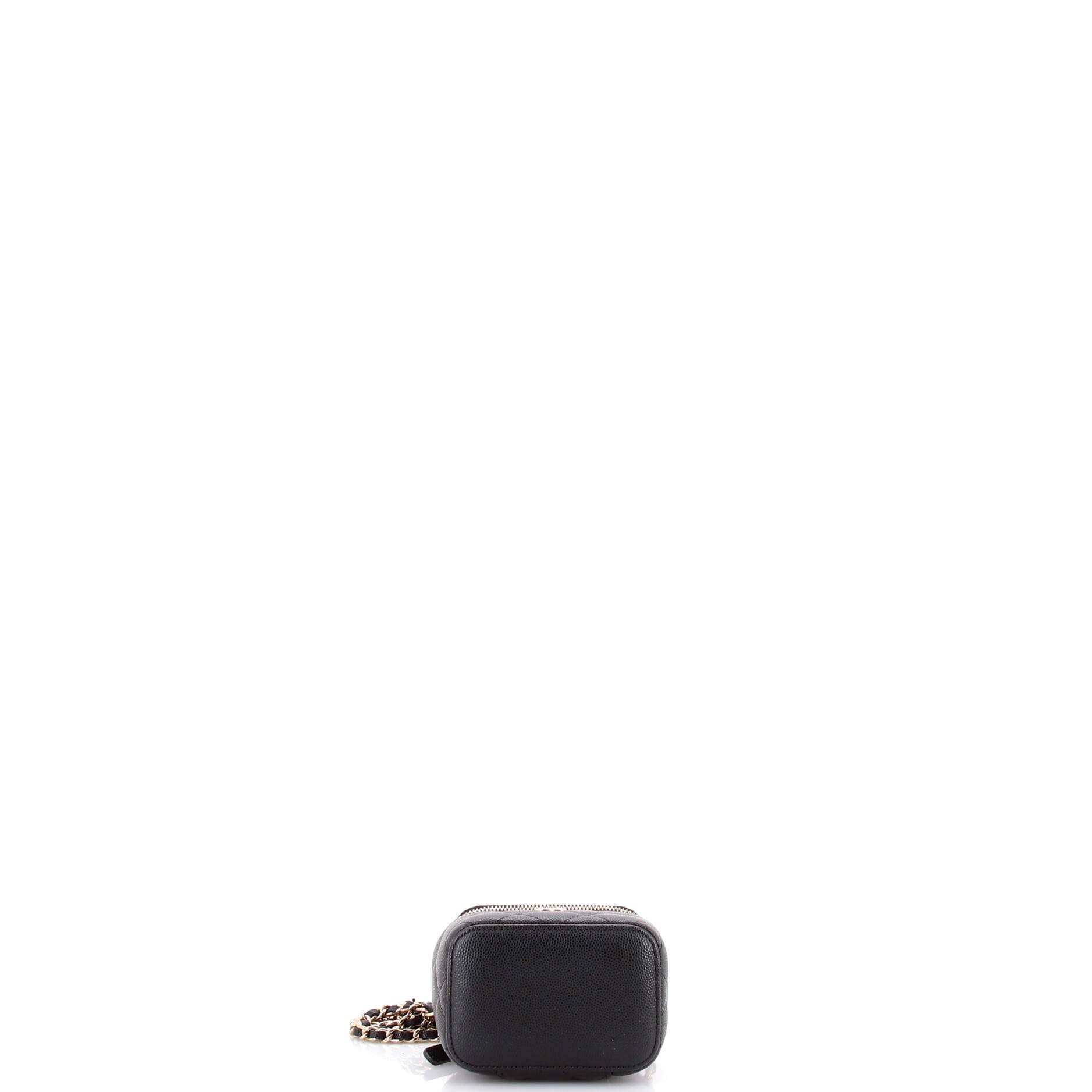 Classic Vanity Case with Chain Quilted Caviar Mini