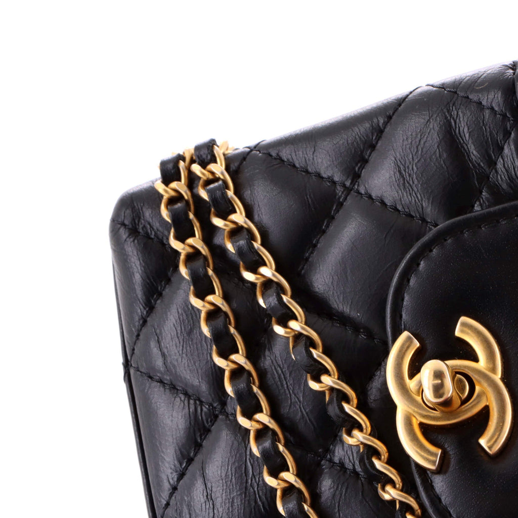Kelly Top Handle Shopping Bag Quilted Shiny Aged Calfskin Nano