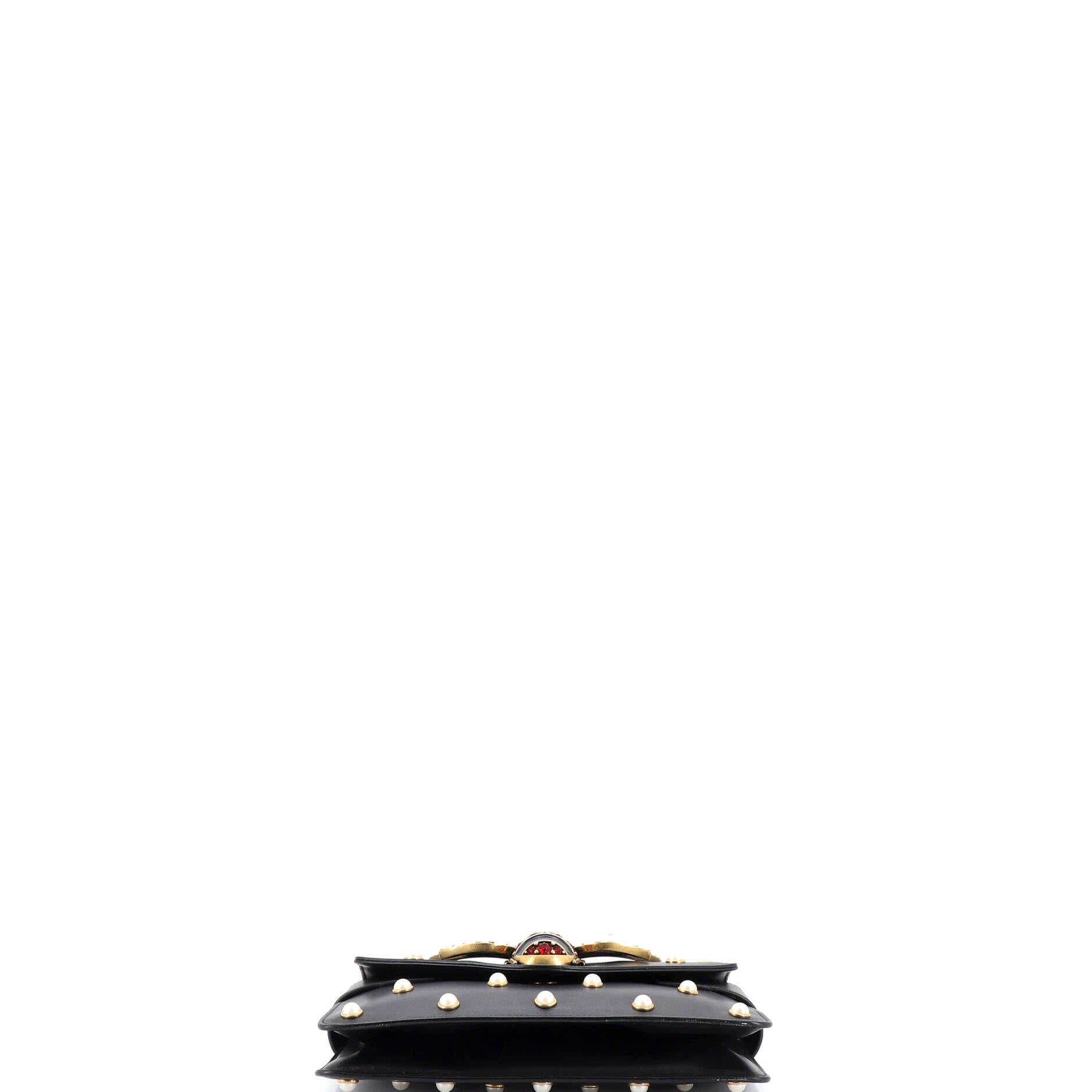 Broadway Pearly Bee Shoulder Bag Embellished Leather Mini