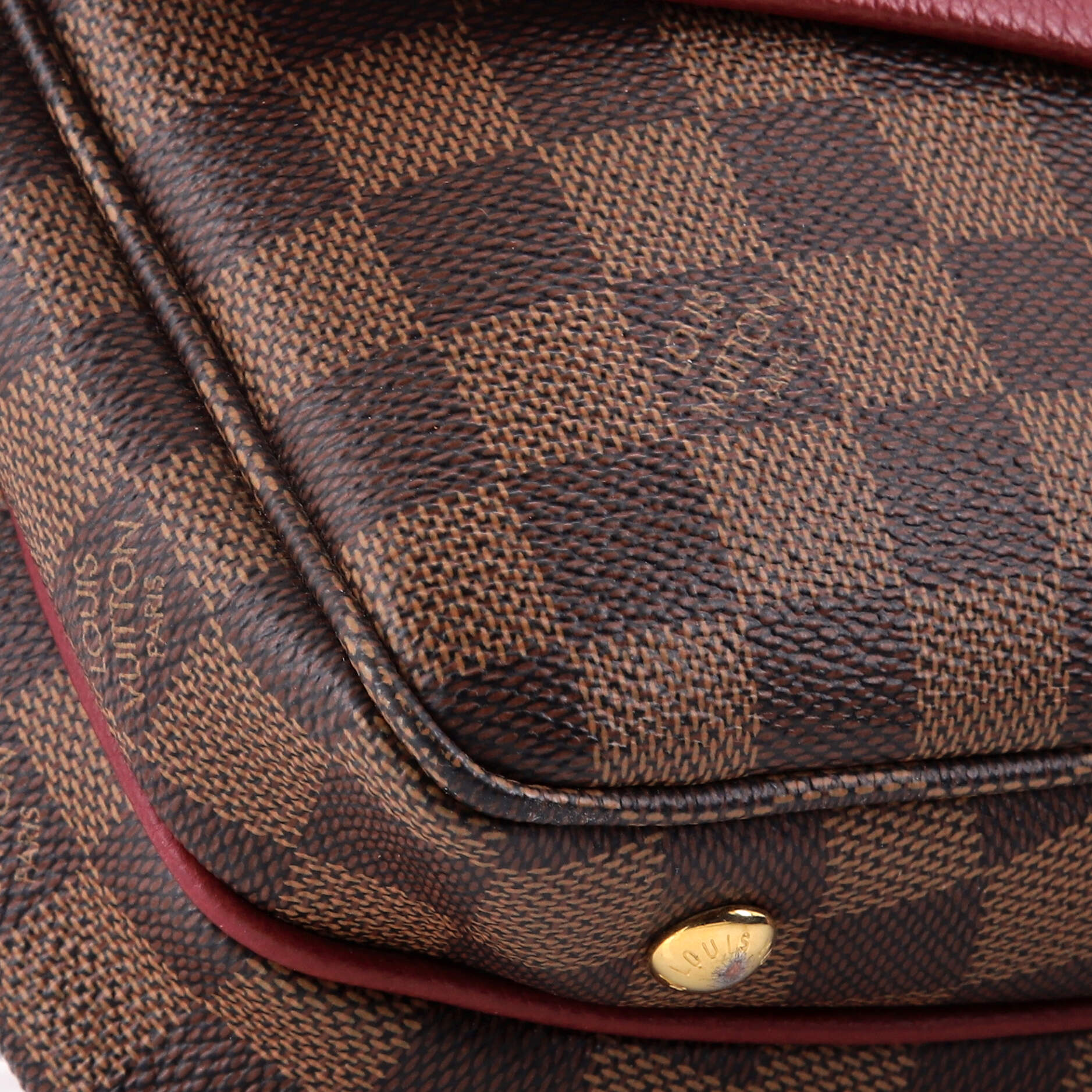 Clapton Handbag Damier and Leather PM