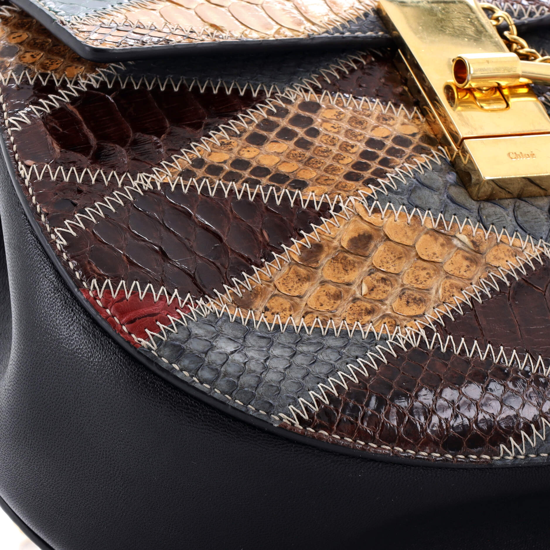 Drew Crossbody Bag Python Small