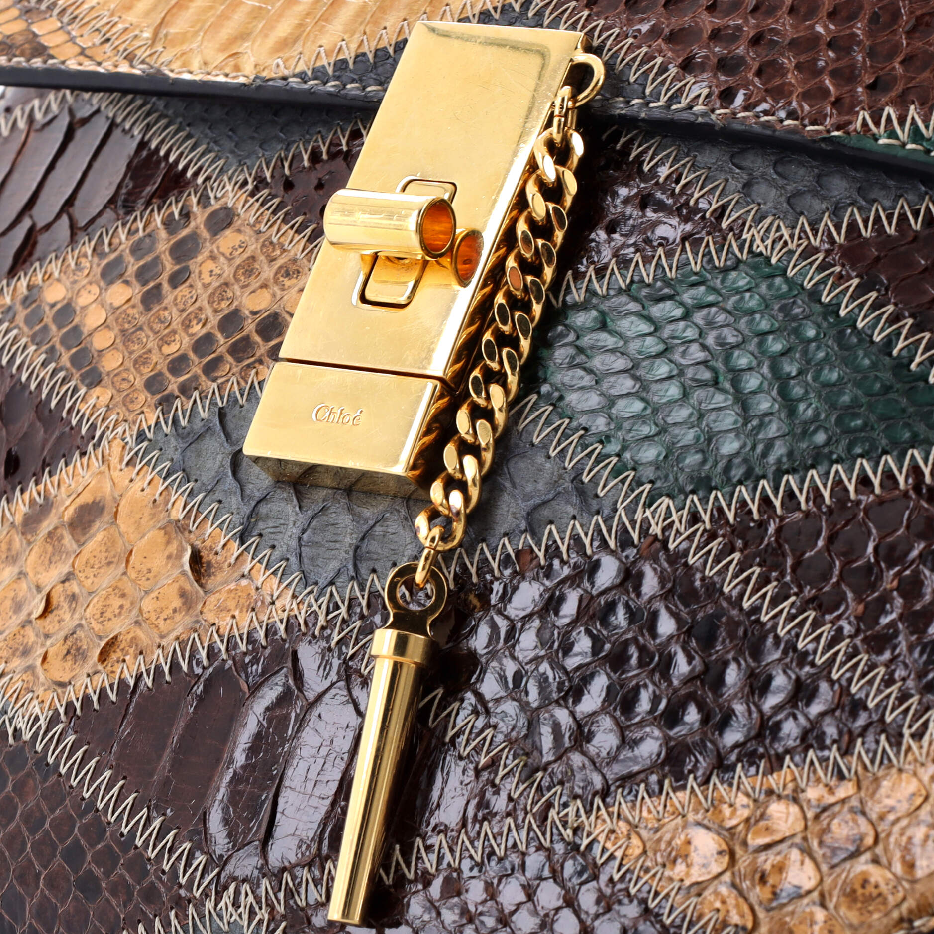 Drew Crossbody Bag Python Small