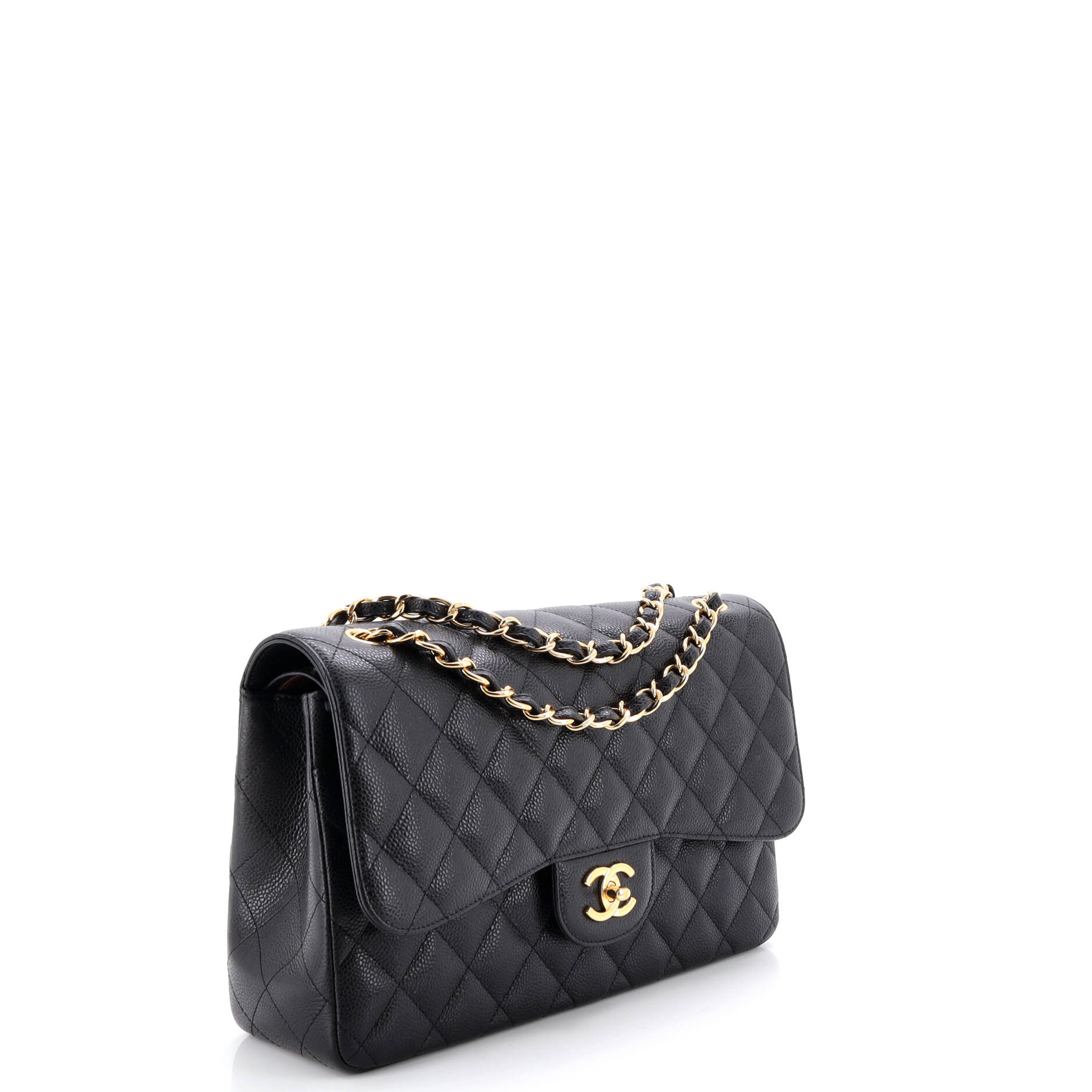 Classic Double Flap Bag Quilted Caviar Jumbo