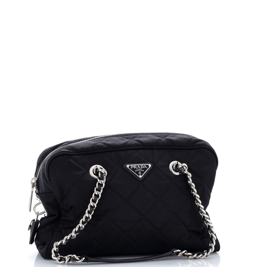 Chain Shoulder Bag Quilted Tessuto Medium