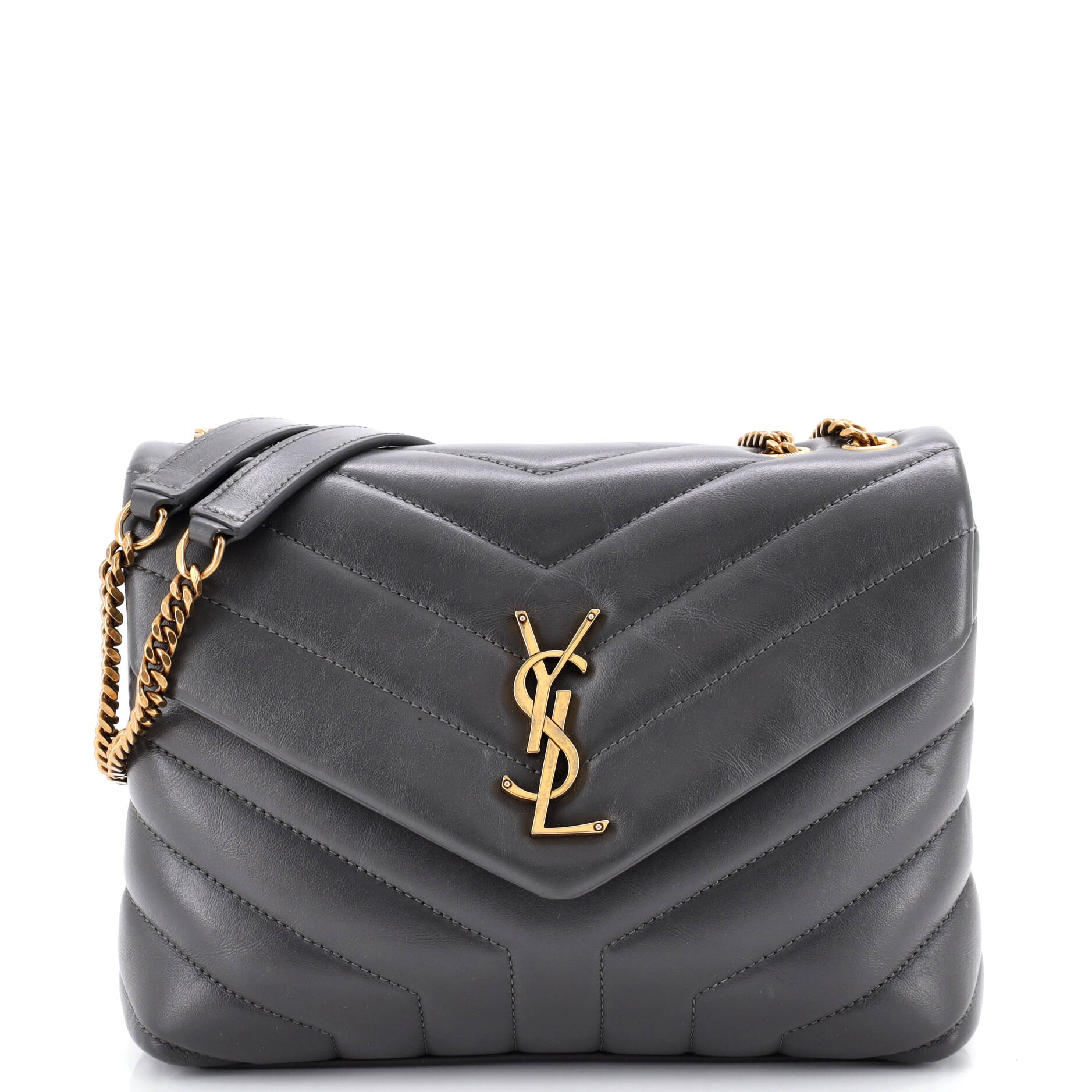 Loulou Shoulder Bag Matelasse Chevron Leather Small