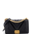 Boy Flap Bag Chevron Caviar and Calfskin Old Medium
