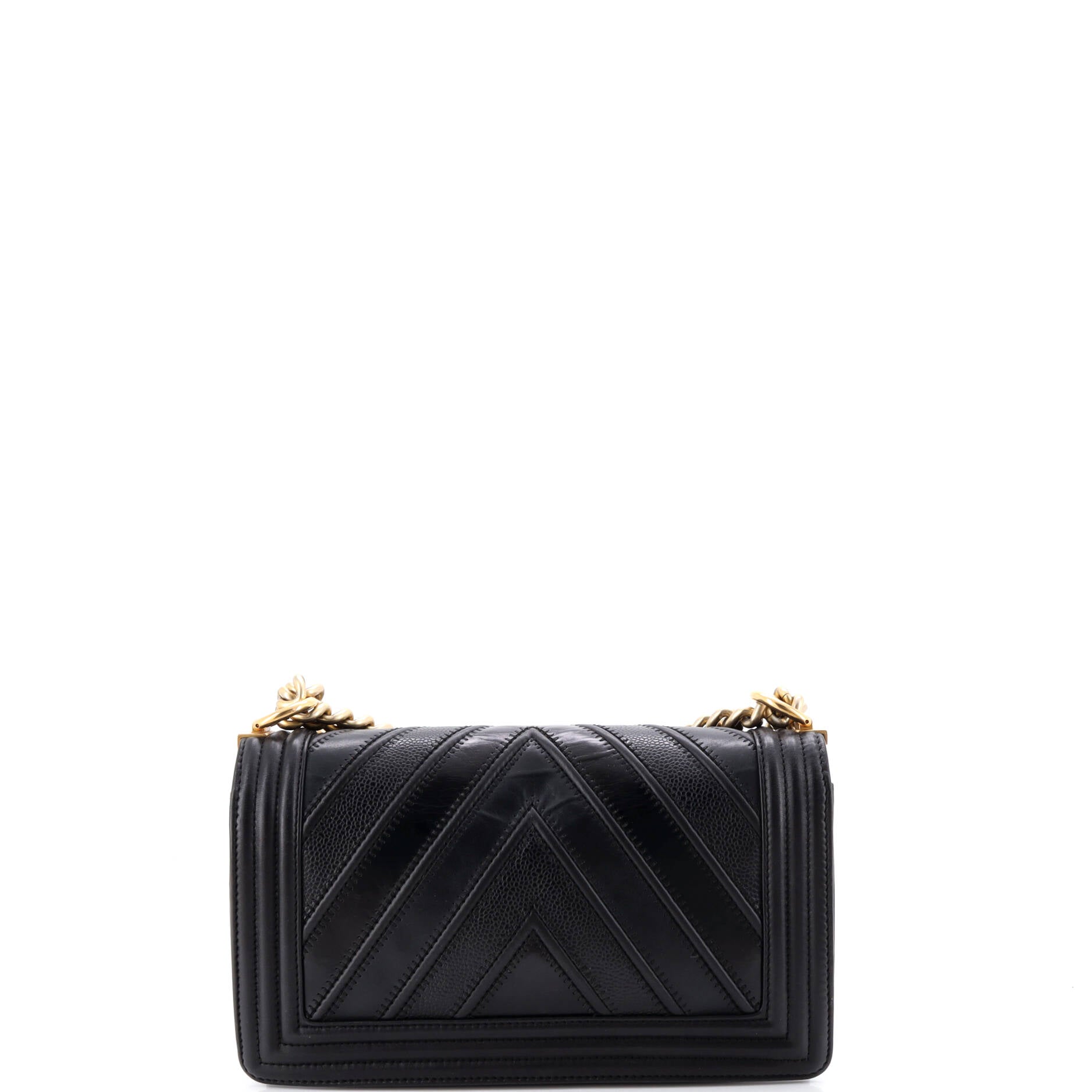 Boy Flap Bag Chevron Caviar and Calfskin Old Medium